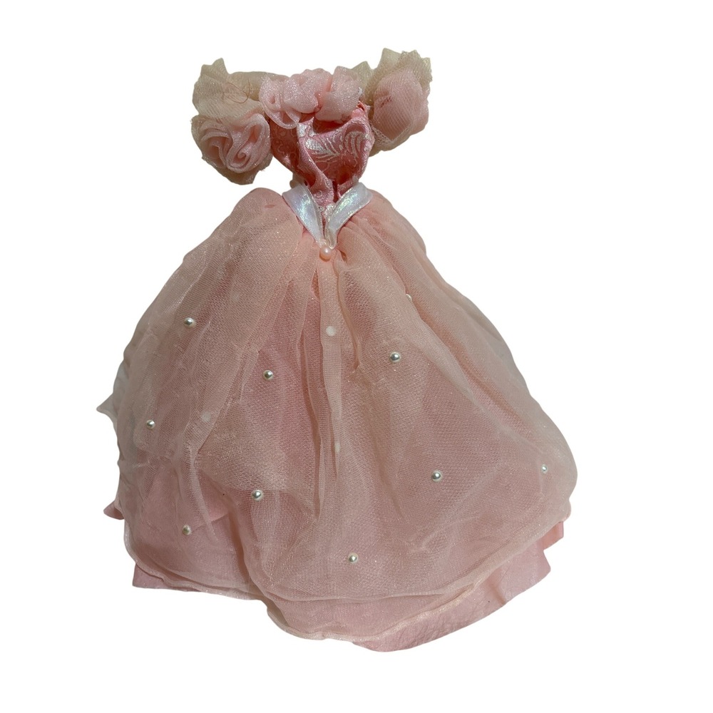 Doll Dress Pink Tulle Pearl Embellished Flower Bodice Party Special Occasion